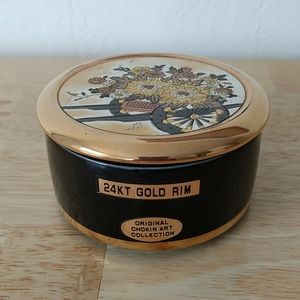 Small Vintage Chokin Art Container